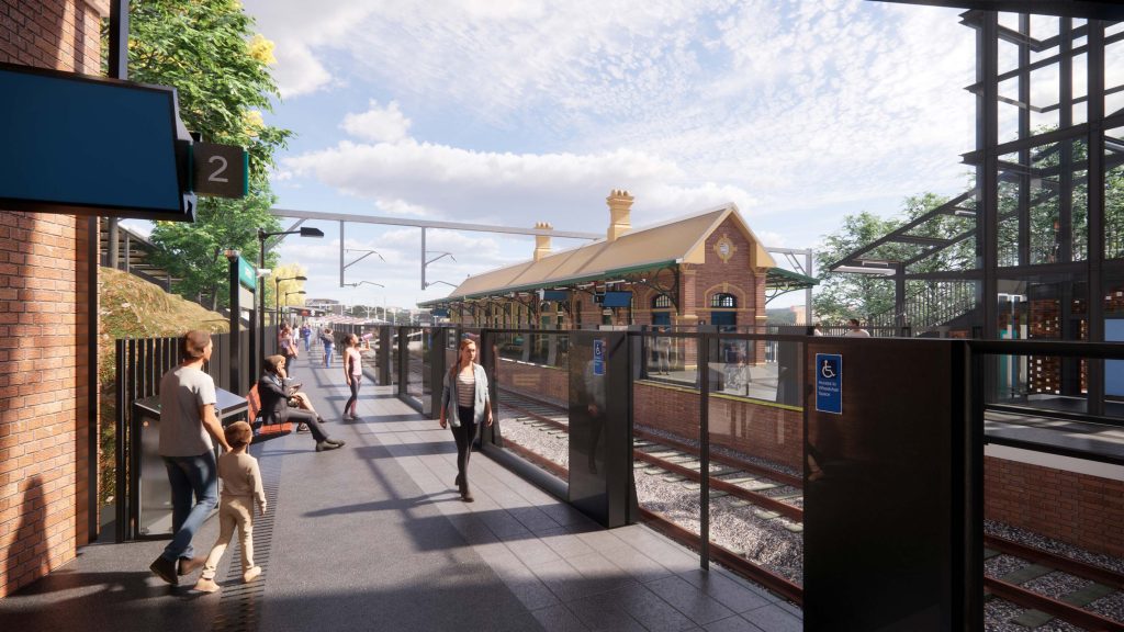 Southest Metro Upgrade, Canterbury Station render