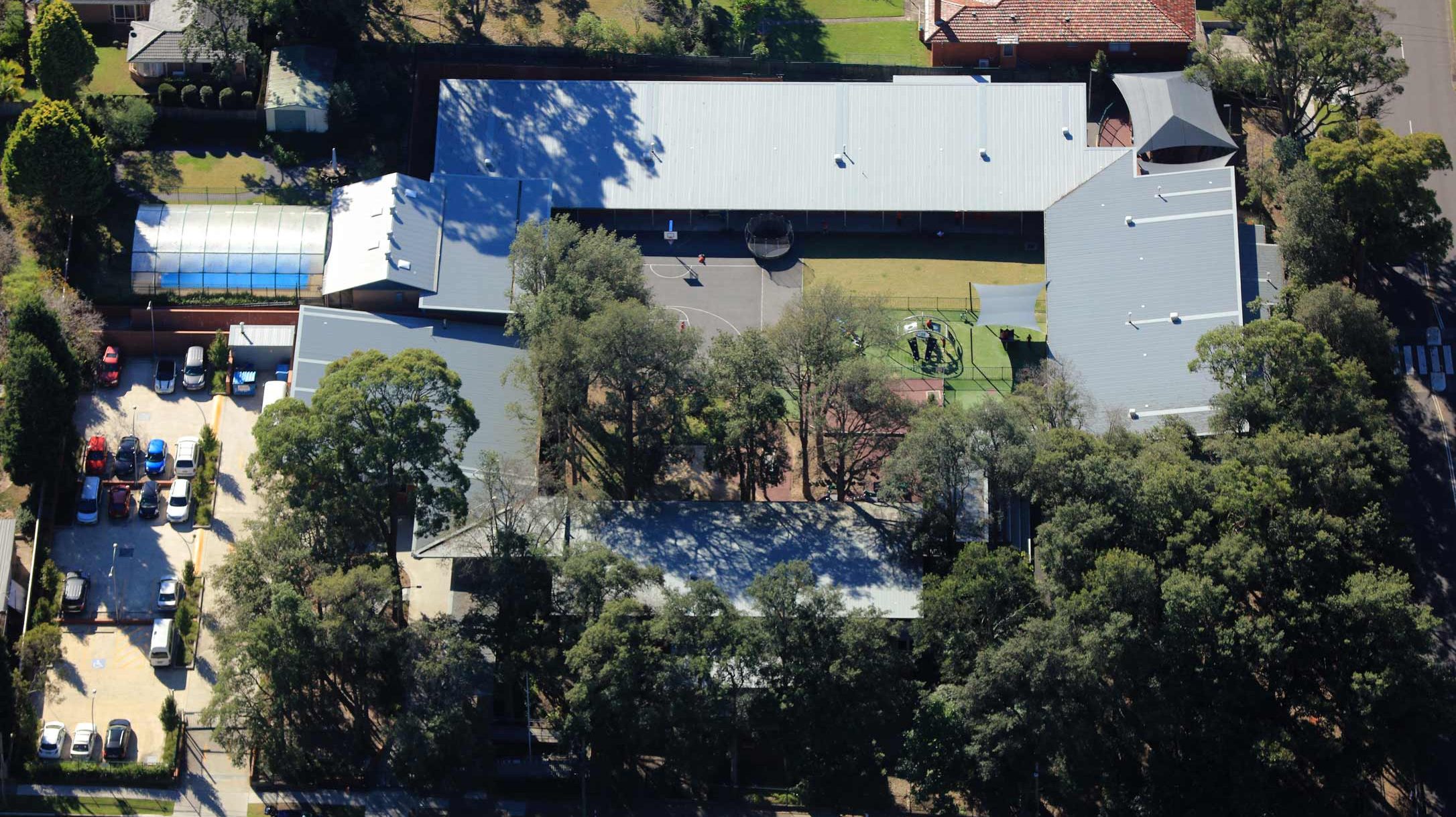 Clarke Road School Hornsby, aerial