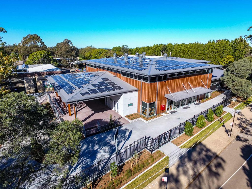 Ku-ring-gai High School, close aerial