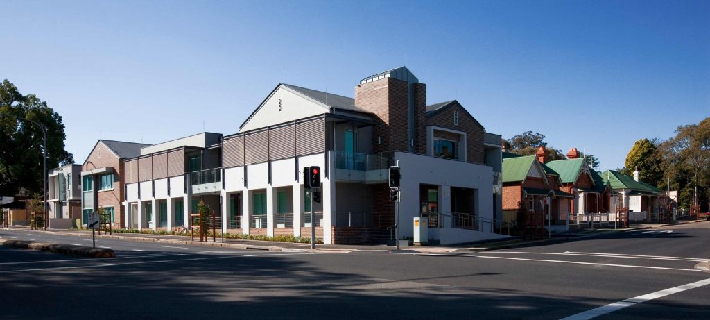 O'Connell Street, Parramatta, Commercial Development and Heritage Refurbishment, corner view