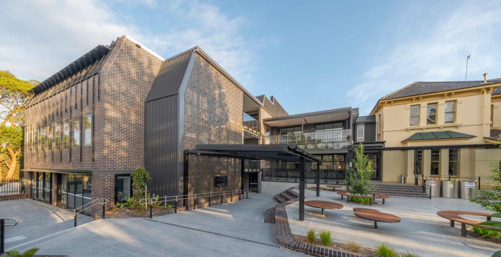 Trinity Grammar School Learning Precinct, external view, courtyard