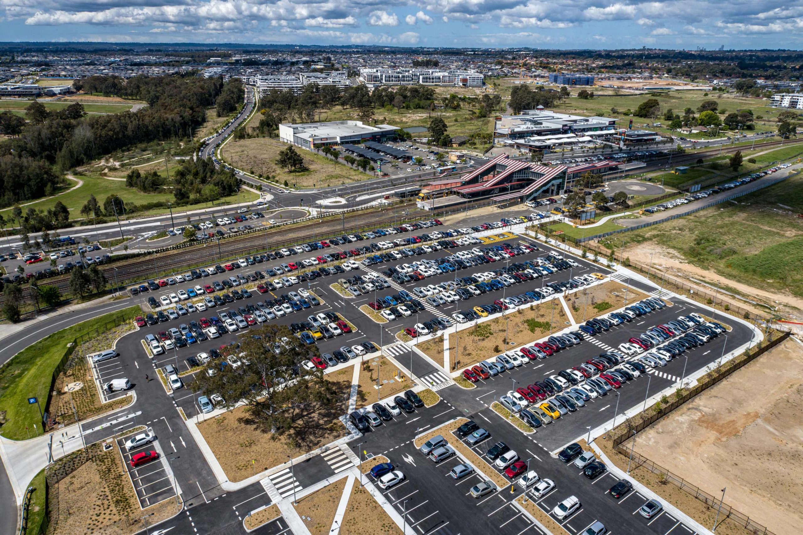 Schofields Car Park, aerial