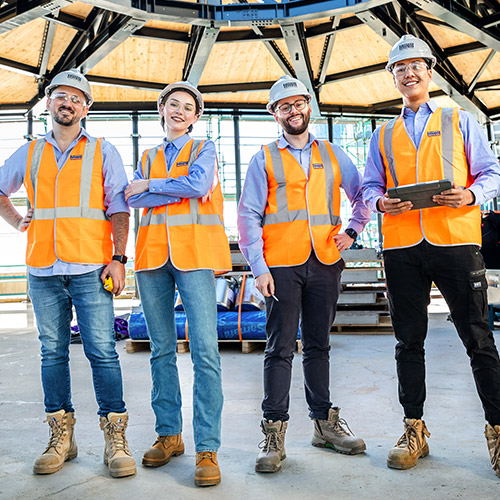 Construction team on a Stephen Edwards Constructions site